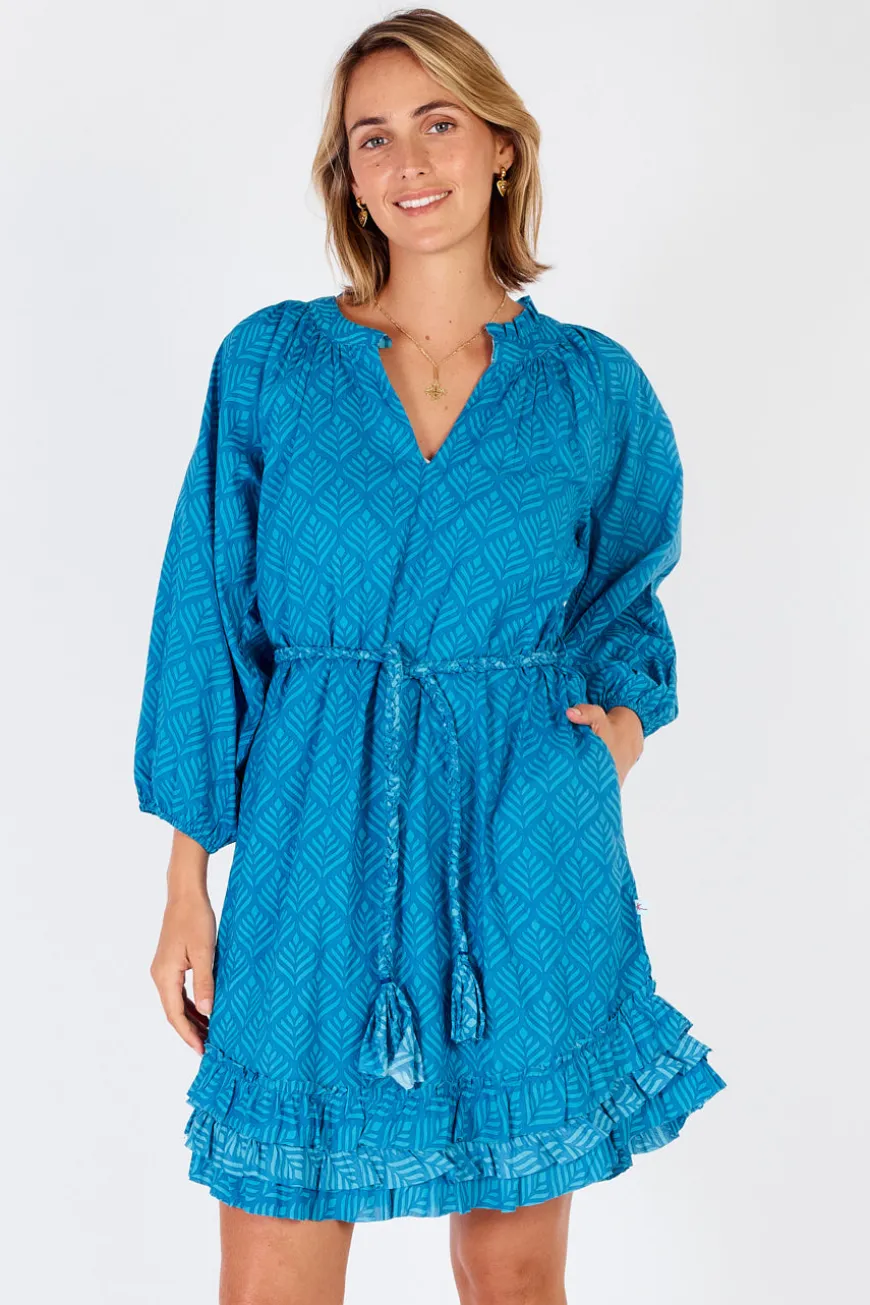 IBSA Dallas Frill Dress Sky