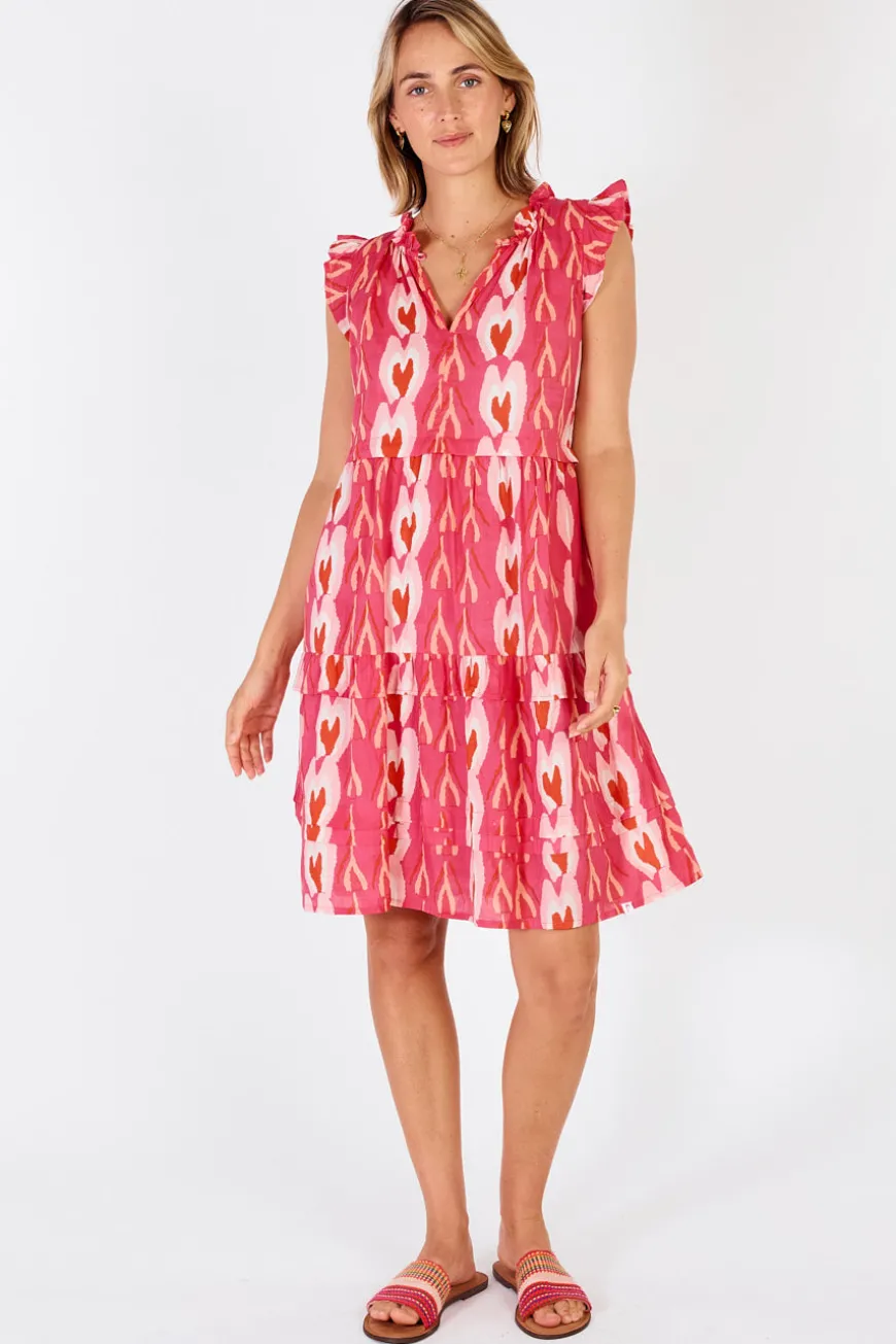 IBSA Heart Sleeveless Dress Melon