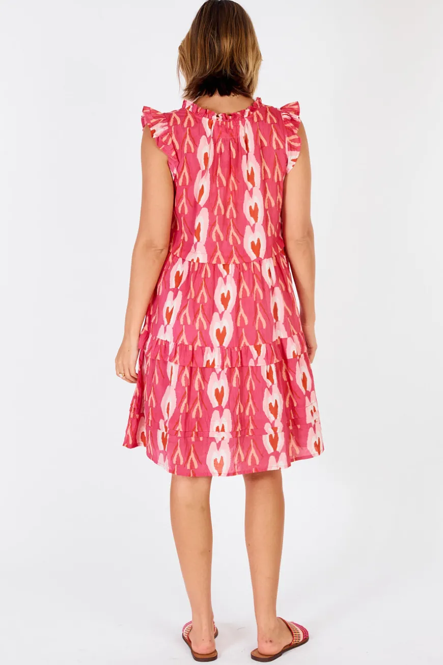IBSA Heart Sleeveless Dress Melon