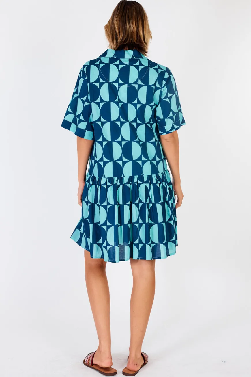 IBSA Ottawa Buton Dress Lagoon