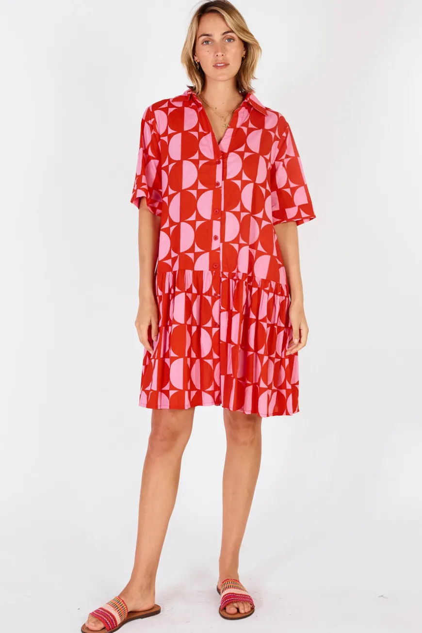 IBSA Ottawa Button Dress Melon