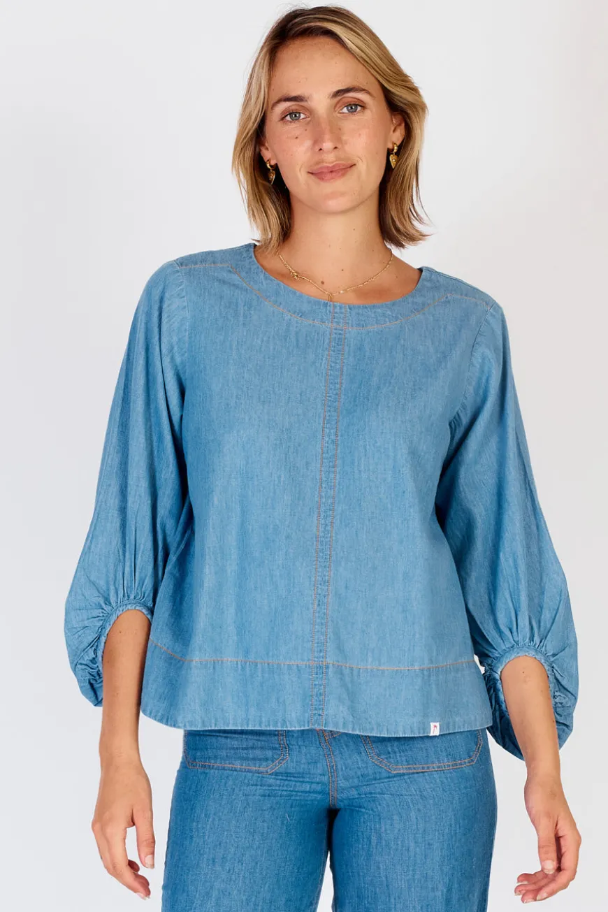 IBSA Santa Fe Puff Sleeve Top Light