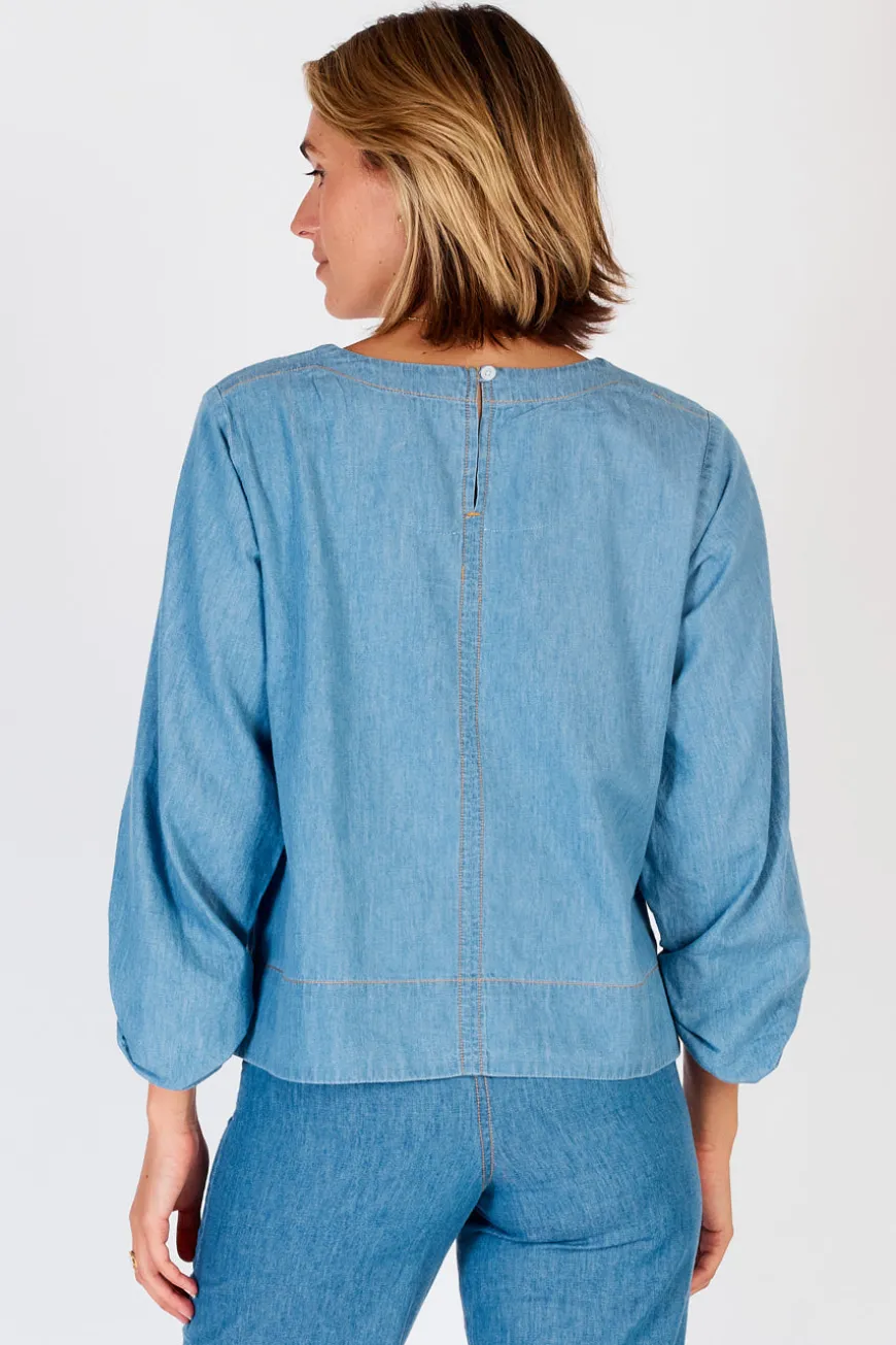 IBSA Santa Fe Puff Sleeve Top Light