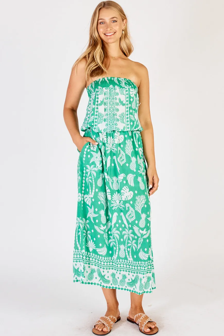 LulaLife Agatha Strapless Dress Sea
