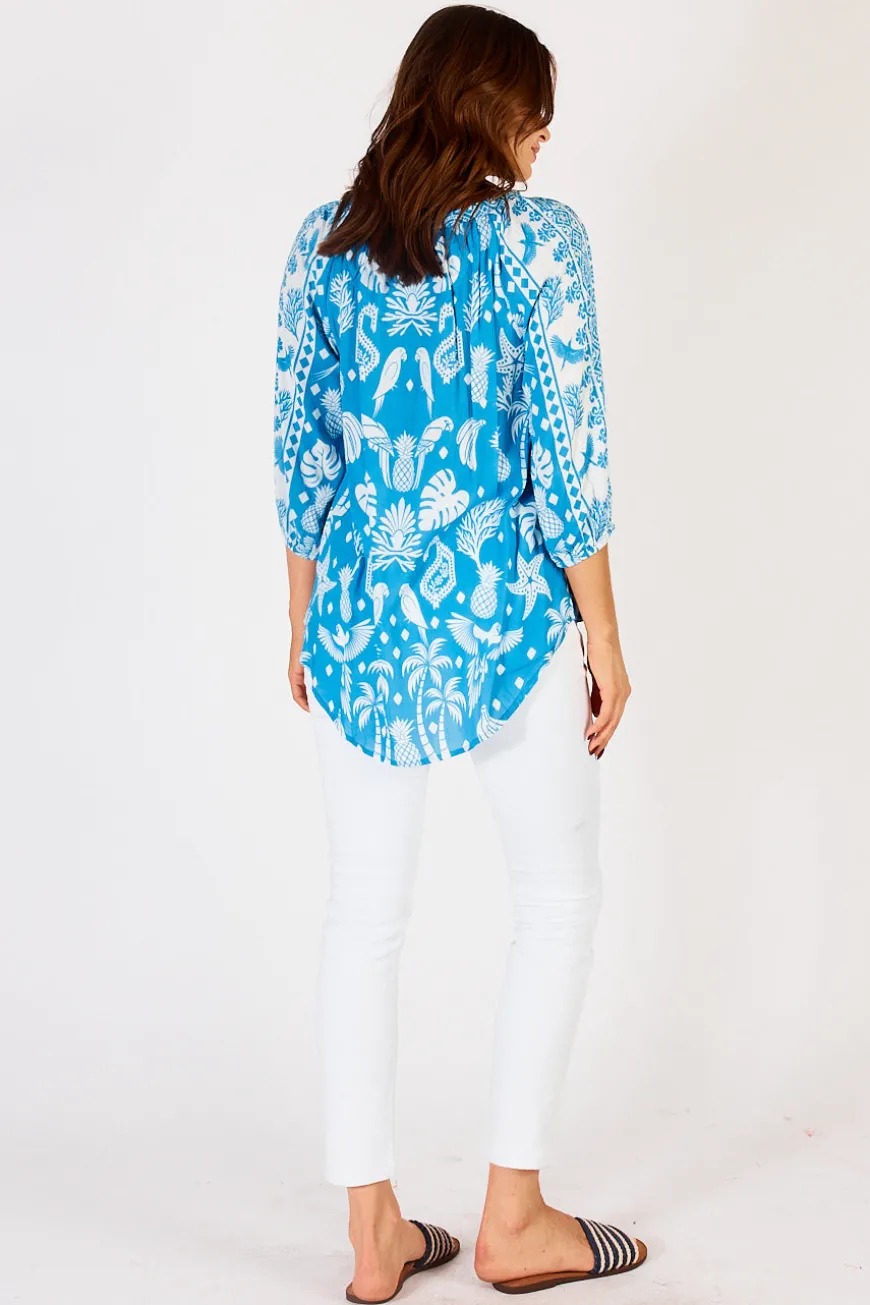 LulaLife Agatha Top Ocean
