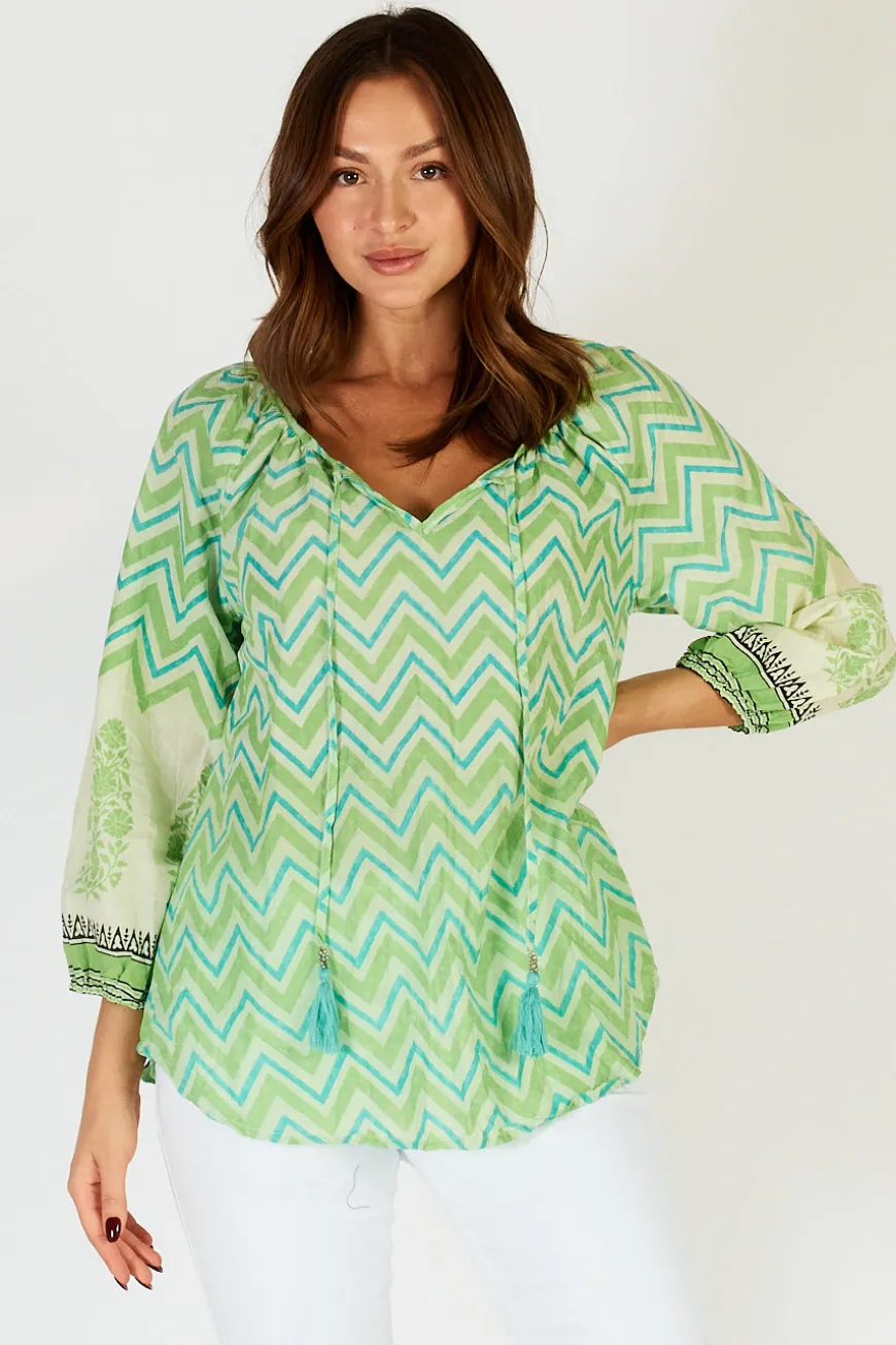 LulaLife Alex Top Lime
