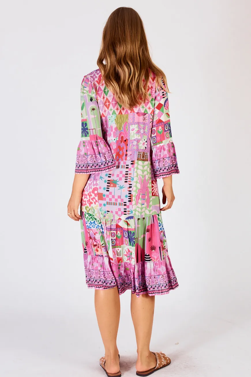 LulaLife Aliah Midi Fuschia