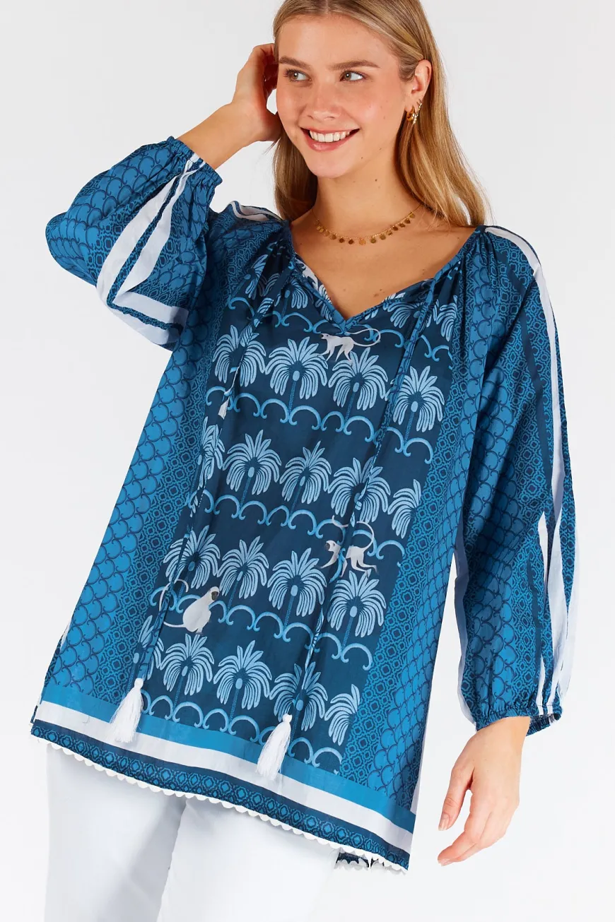 LulaLife Blakely Top Navy