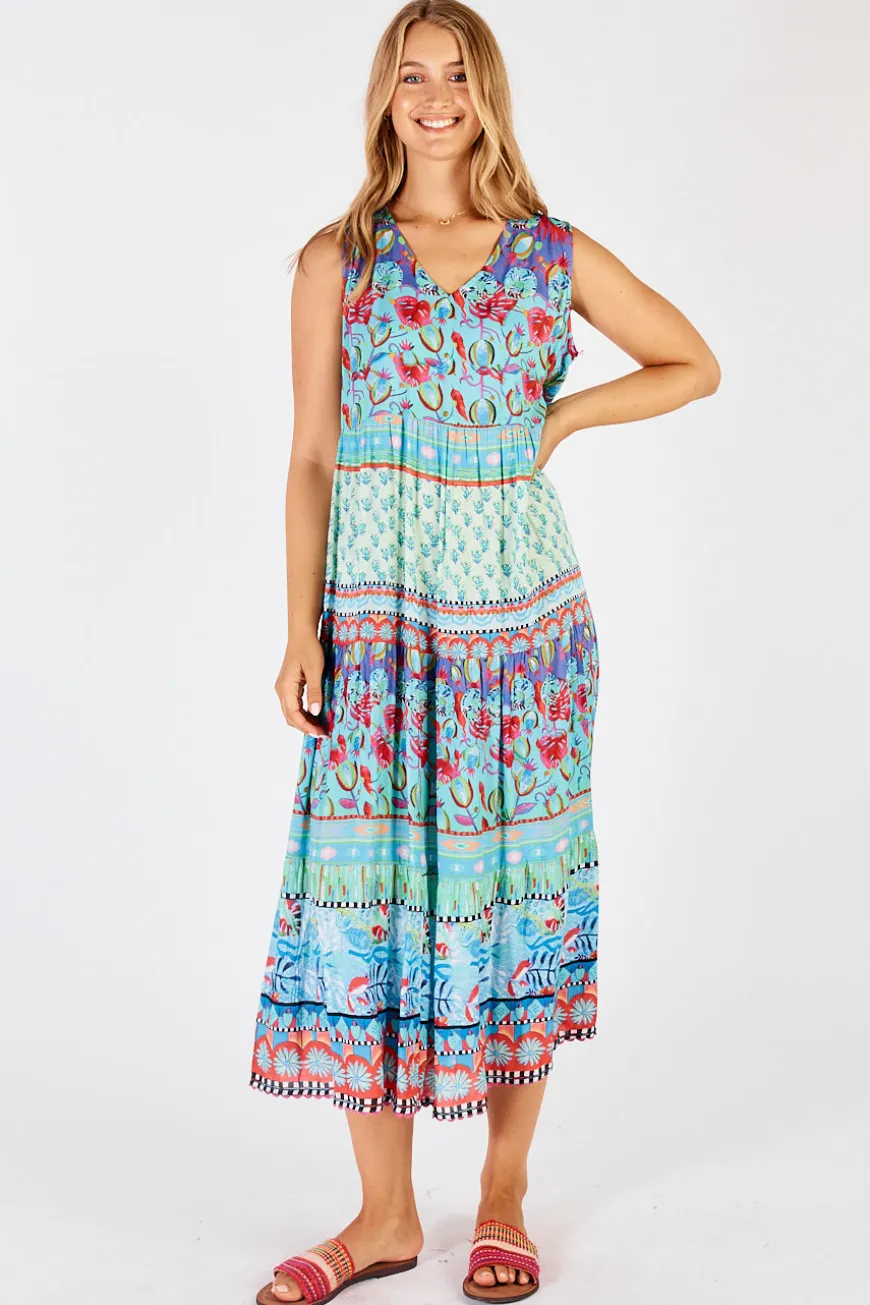 LulaLife Elisie Sleeveless Midi Sea