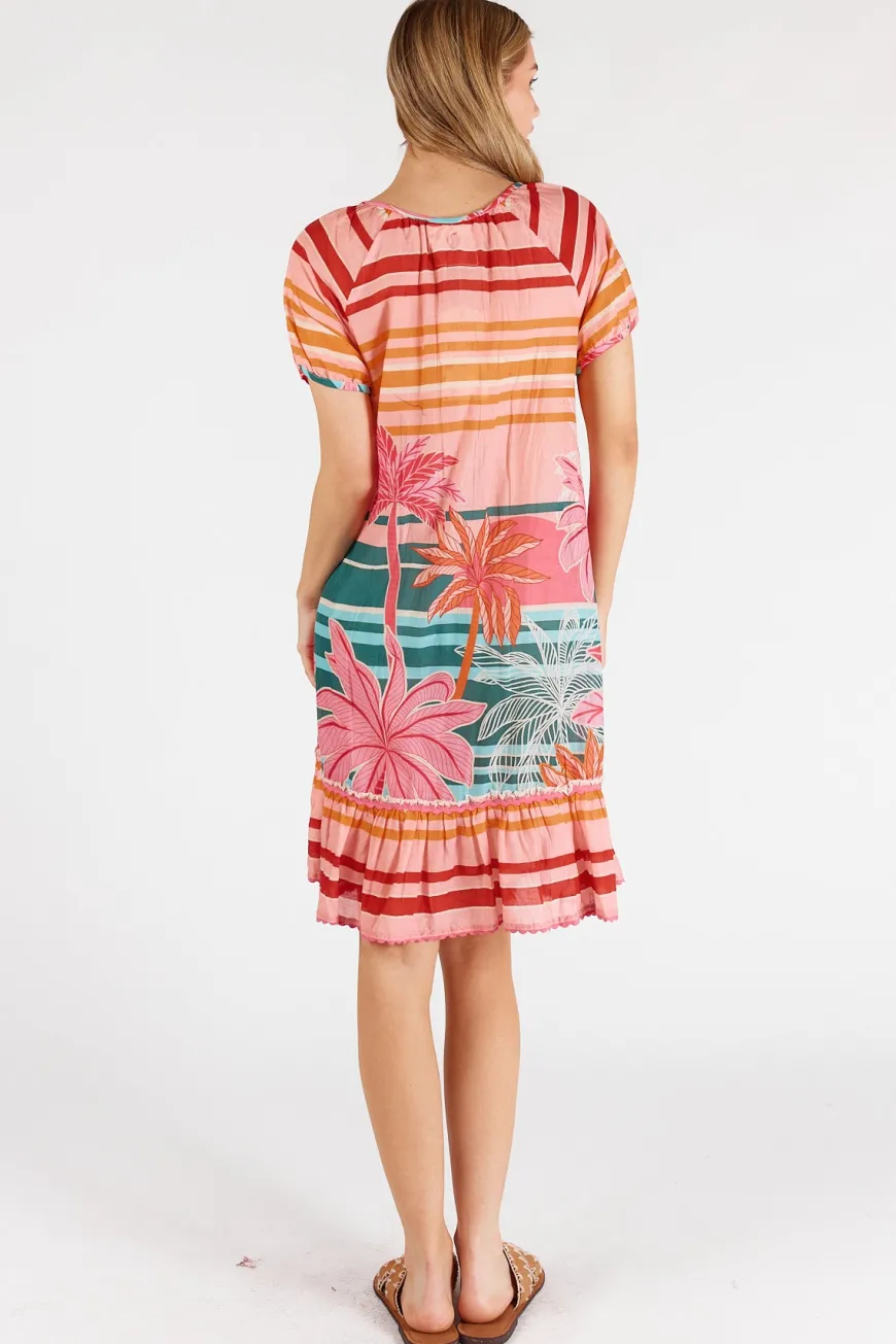 lulalife_isla_shirred_dre_1-1.webp LulaLife Isla Shirred Dress Sunset