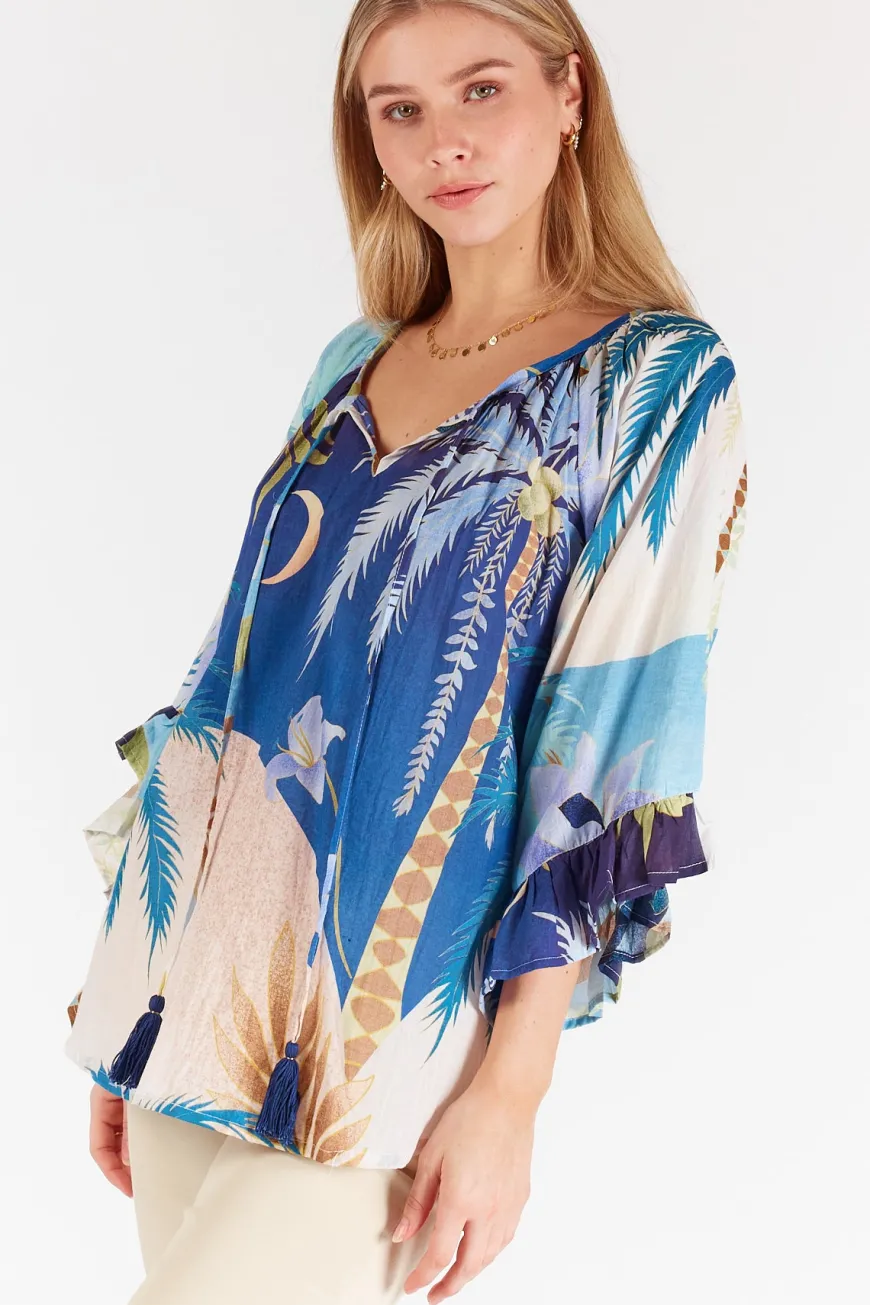 LulaLife Josie Top Navy