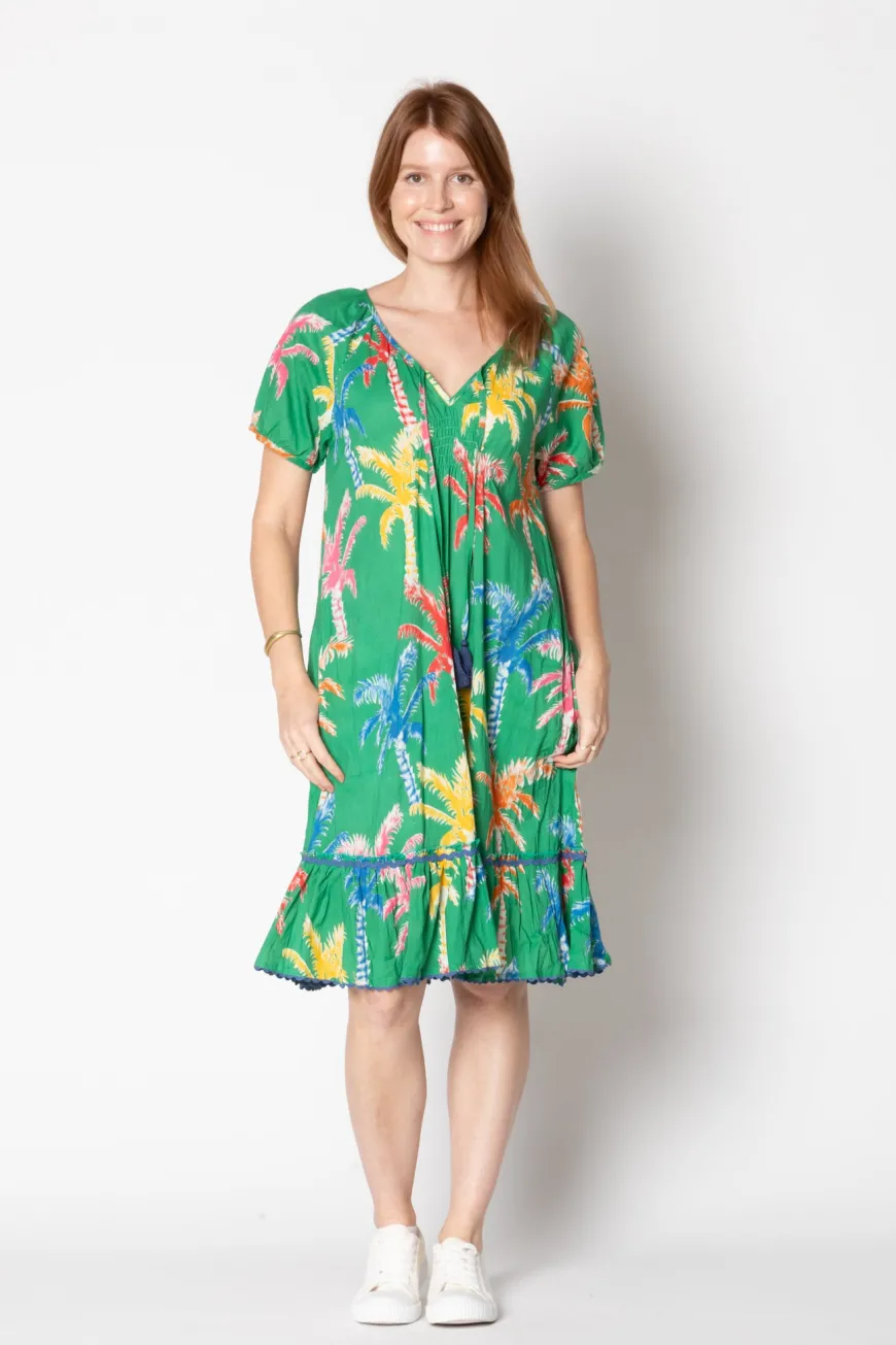 LulaLife Leilani Shirred Dress Sea-Exclusive