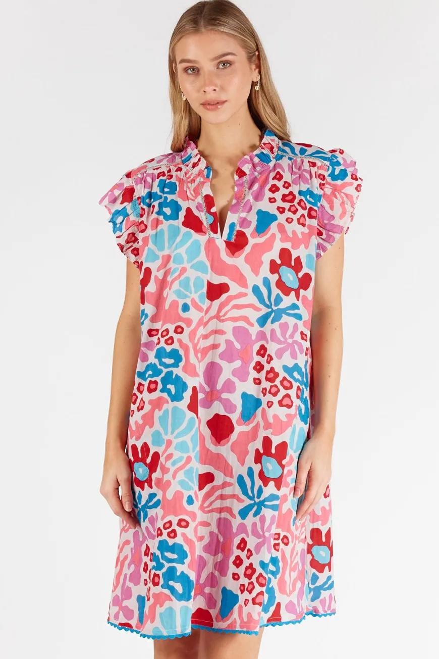 LulaLife Lilah Ruffle Dress Melon