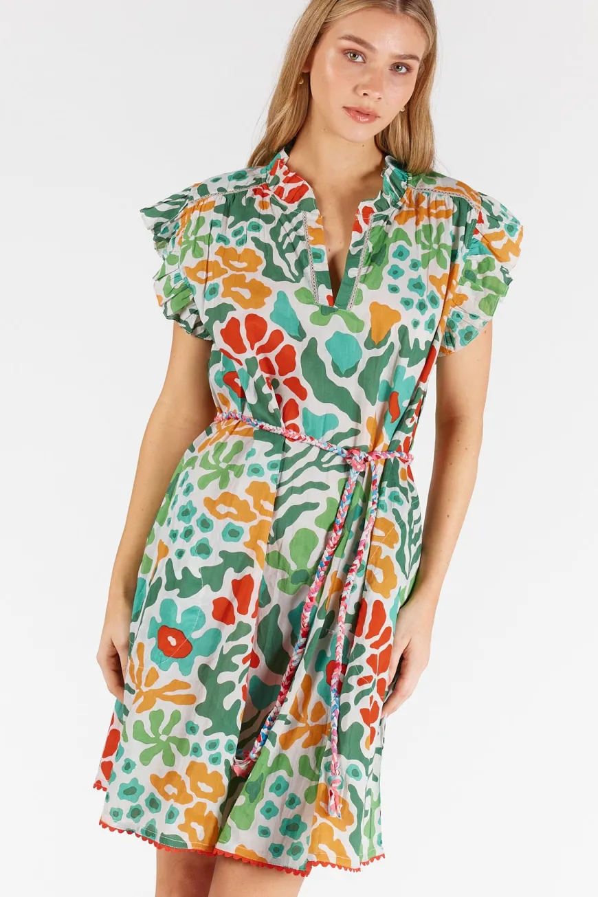 LulaLife Lilah Ruffle Dress Sea