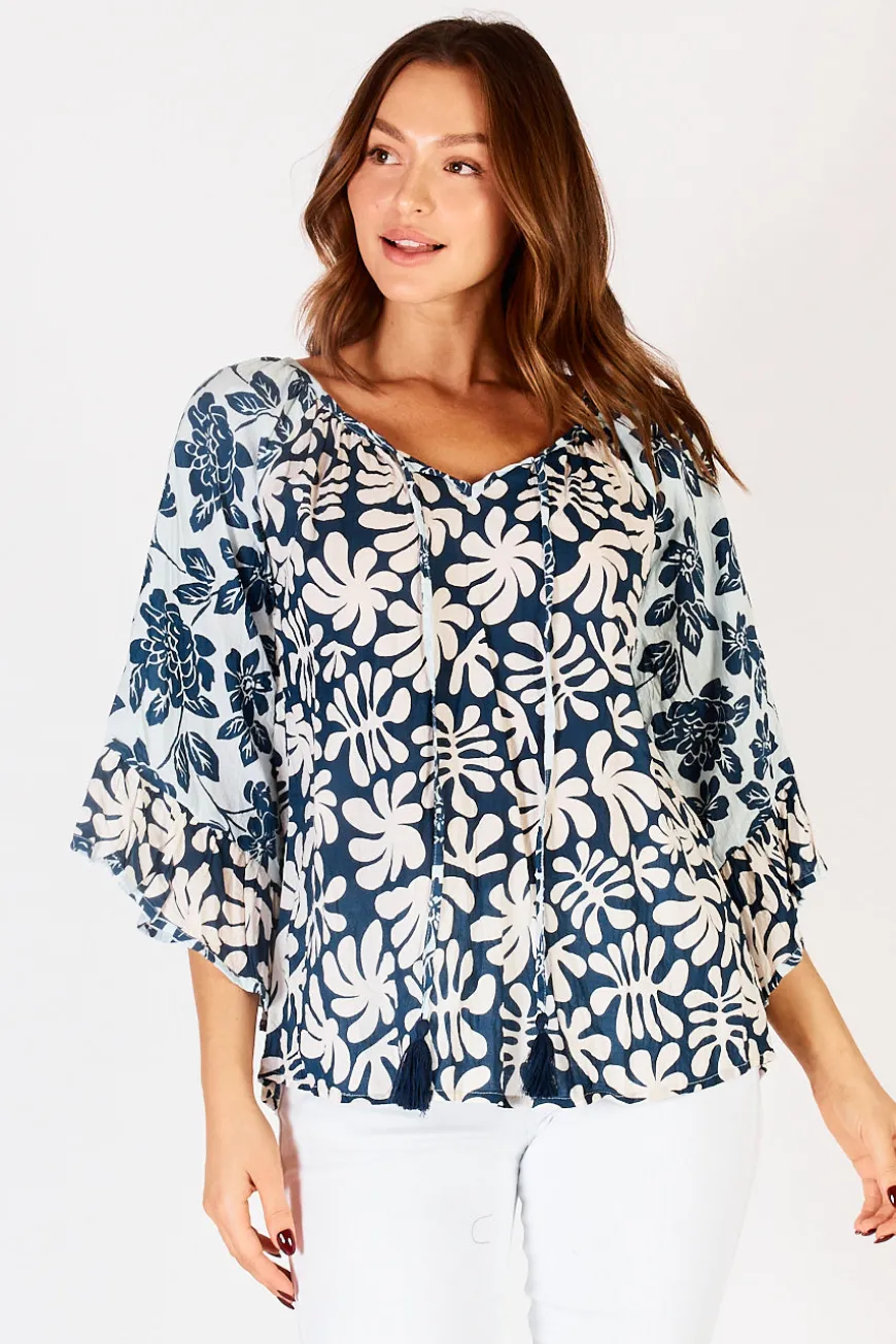 LulaLife Mia Top Navy