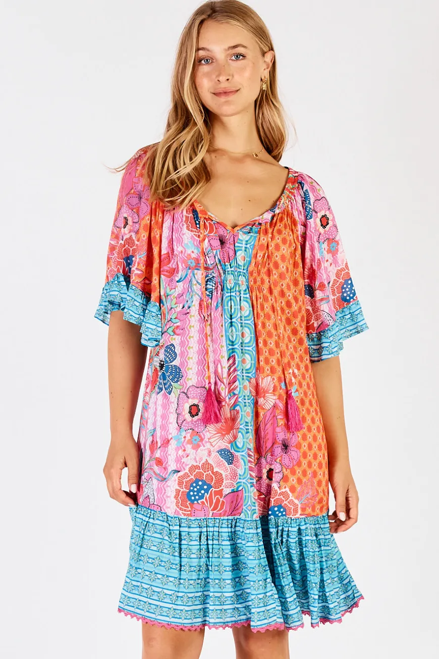 LulaLife Miranda Shirred Dress Sun