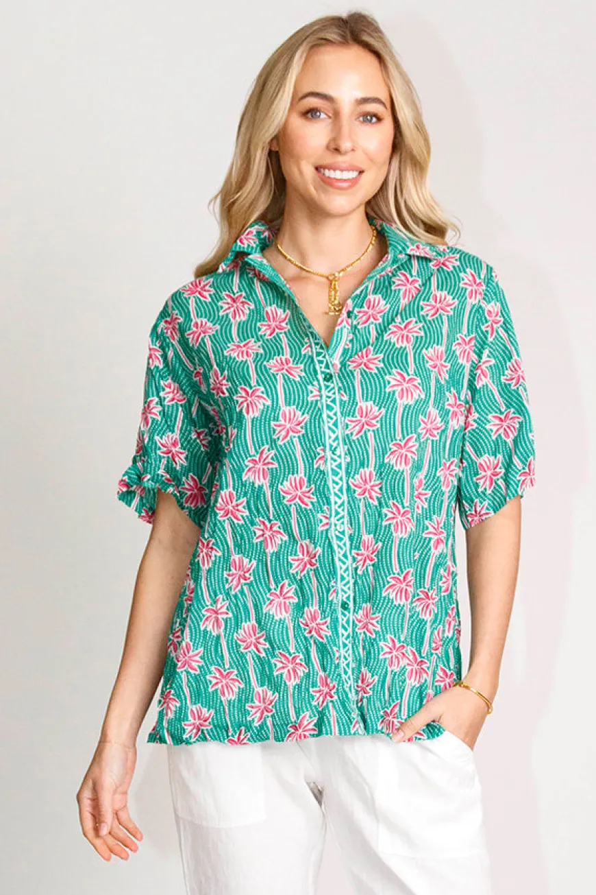 Lulalife Palm Cove Shirt Sea