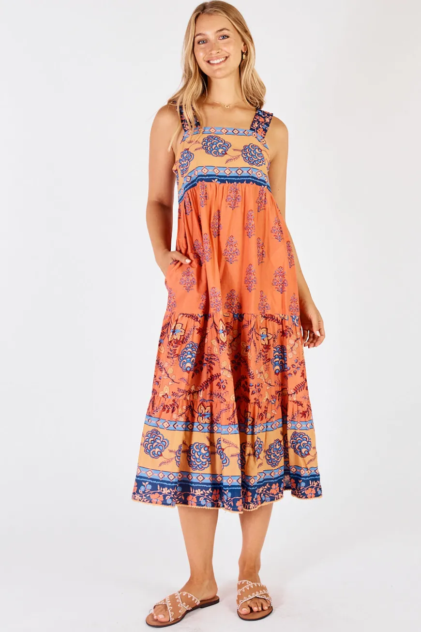 Lulalife Raine Sundress Tangerine