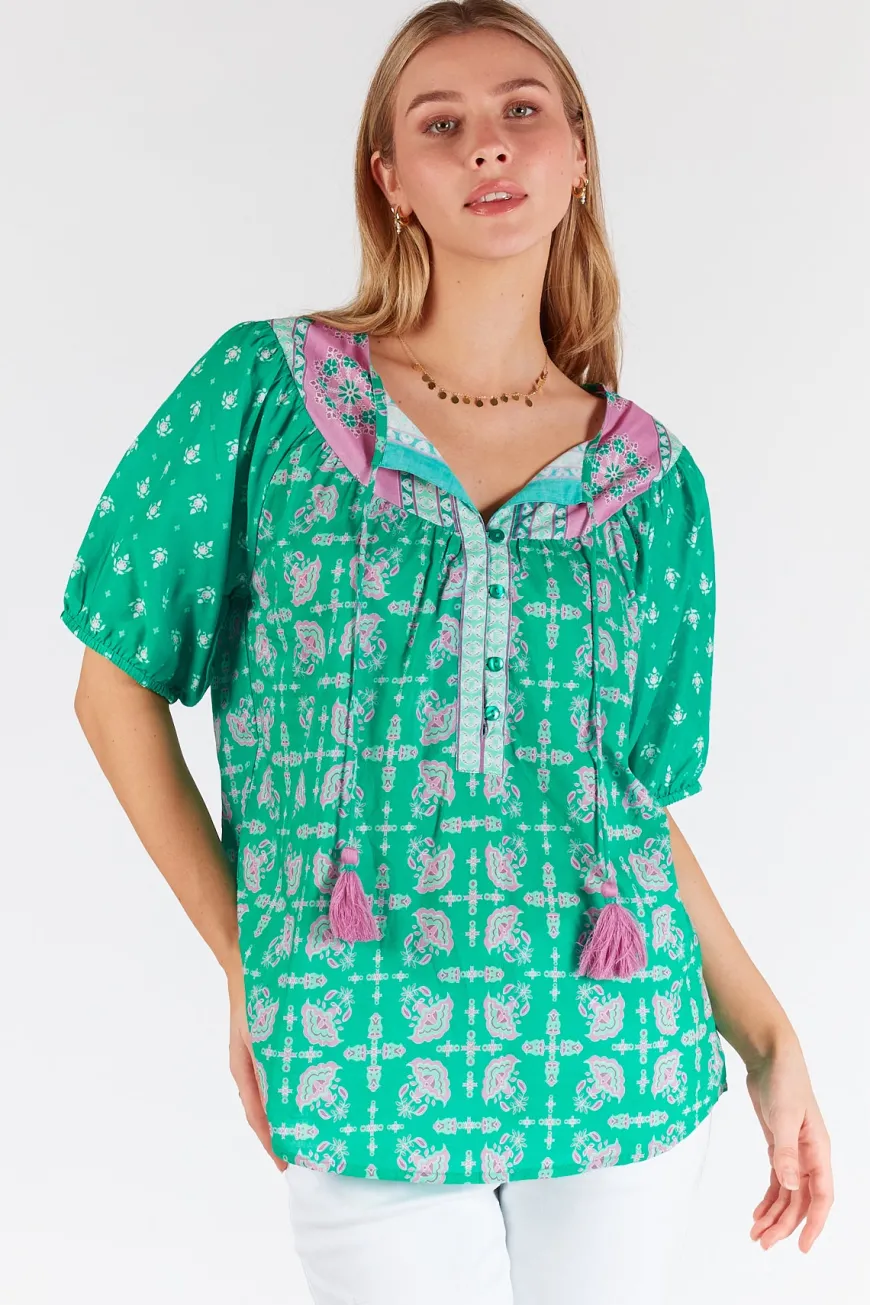 LulaLife Scarlet Top Sea