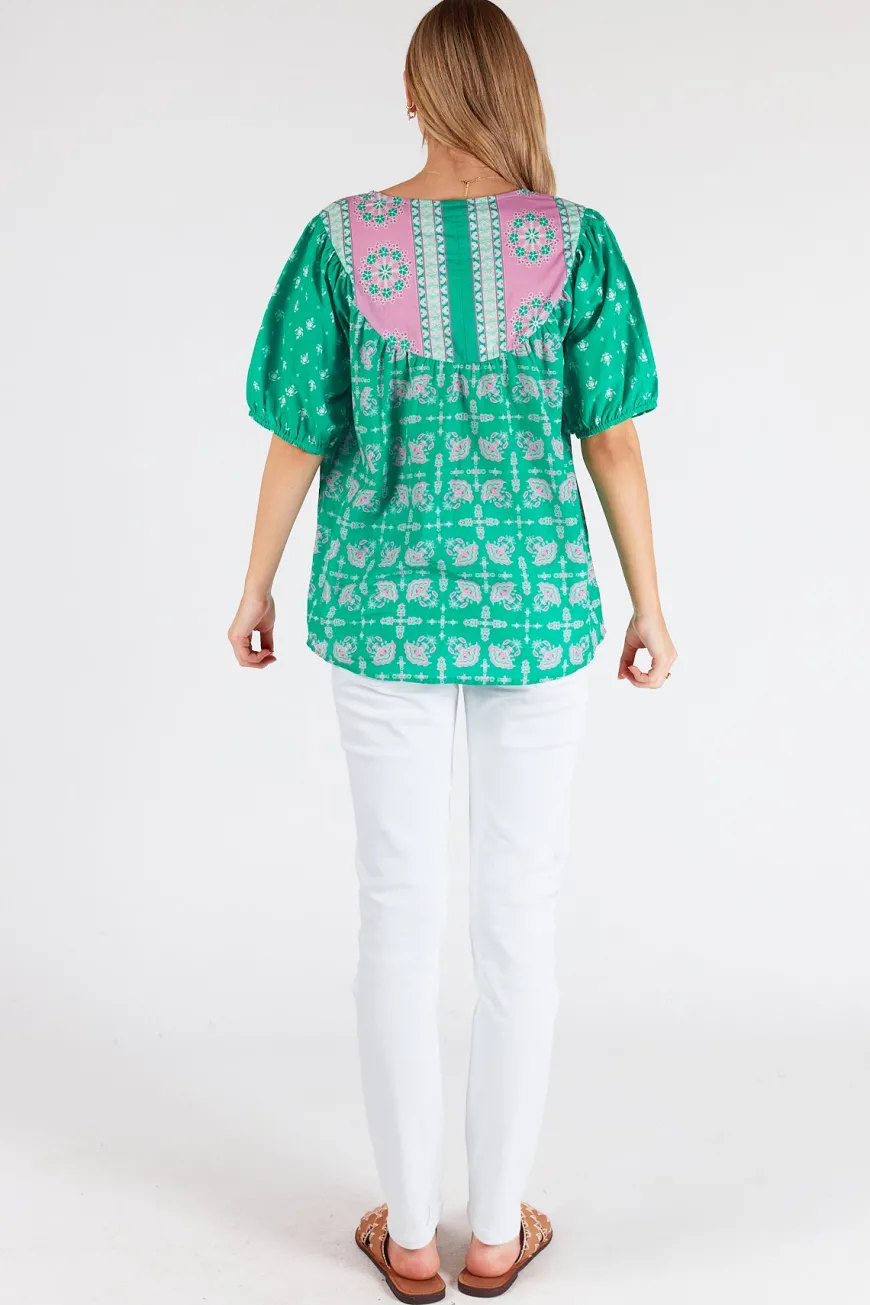 LulaLife Scarlet Top Sea