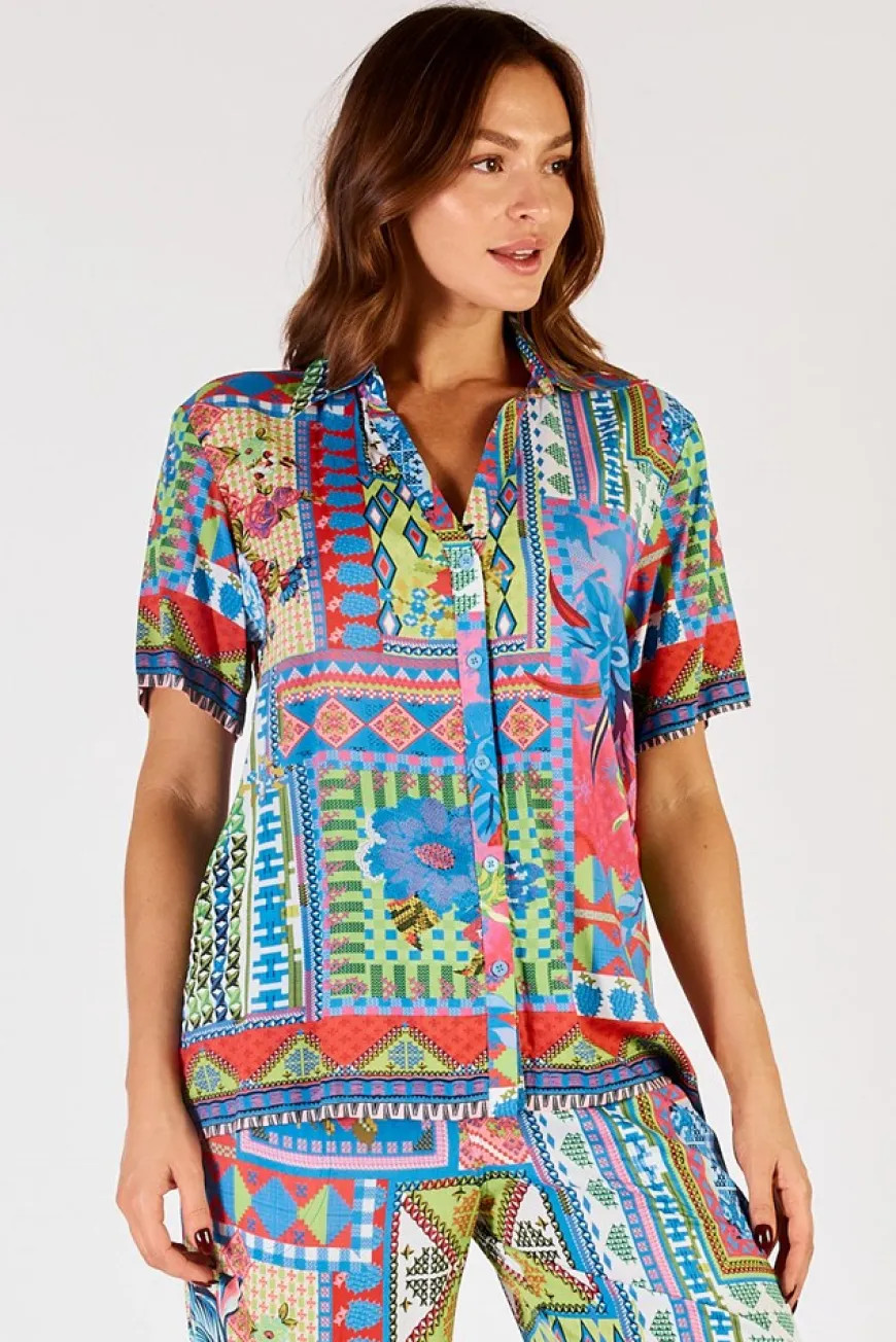 LulaLife Vivone Shirt Lime