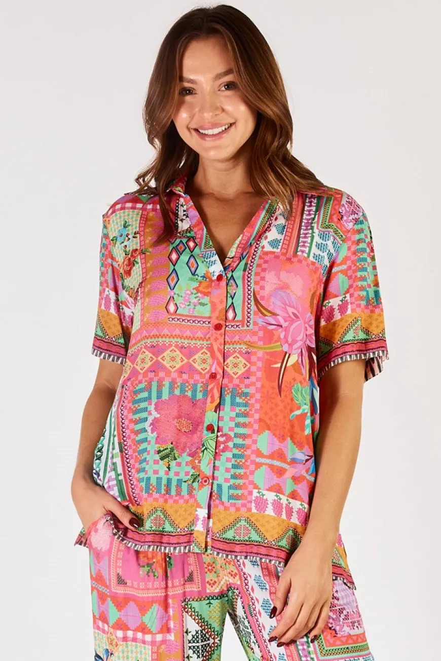 LulaLife Vivone Shirt Melon