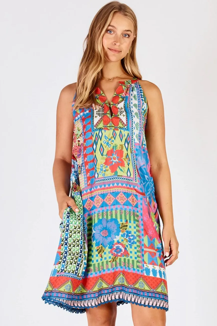 LulaLife Vivone Sundress Lime
