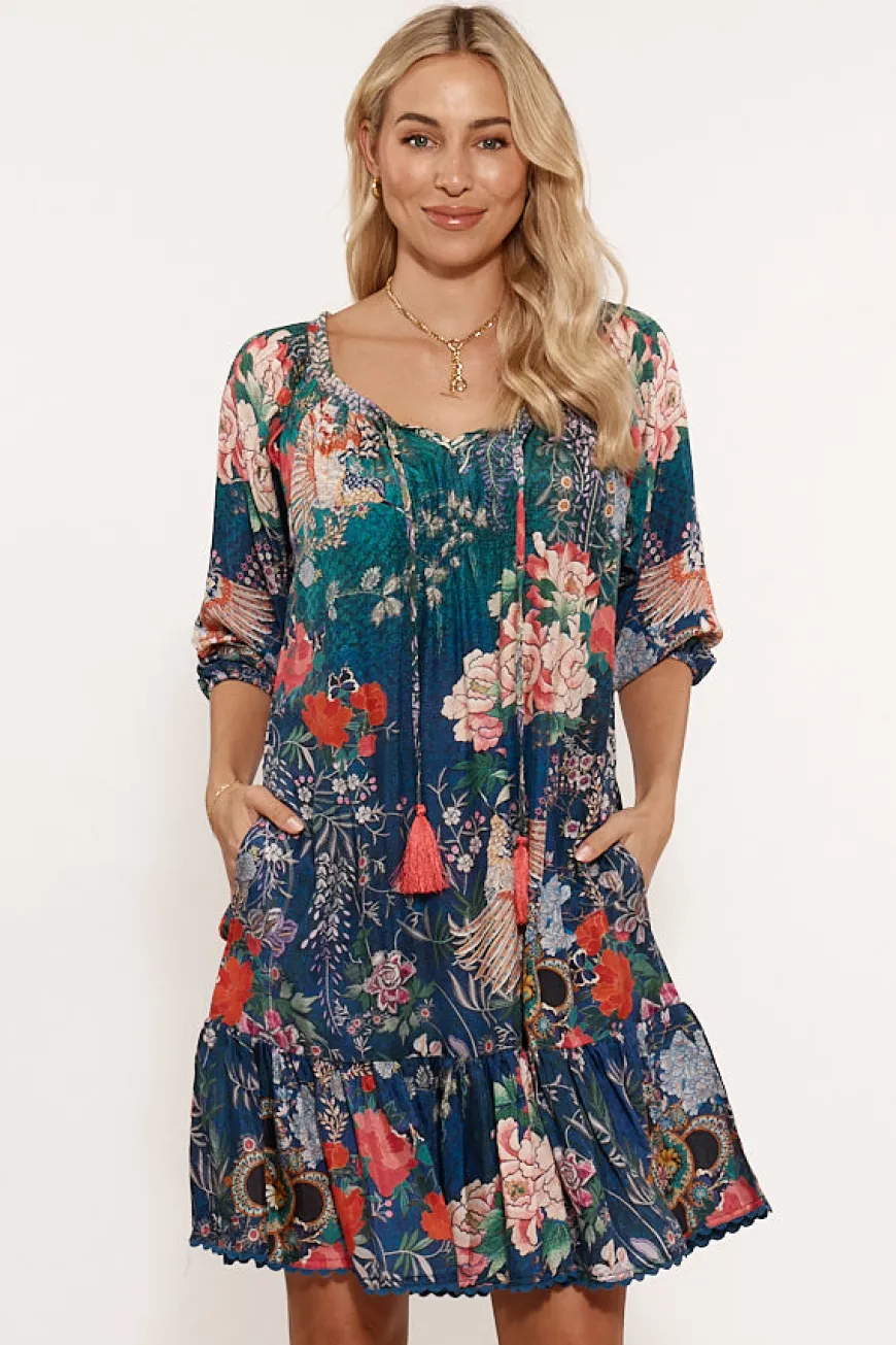 Lulalife Wisteria Shirred Dress