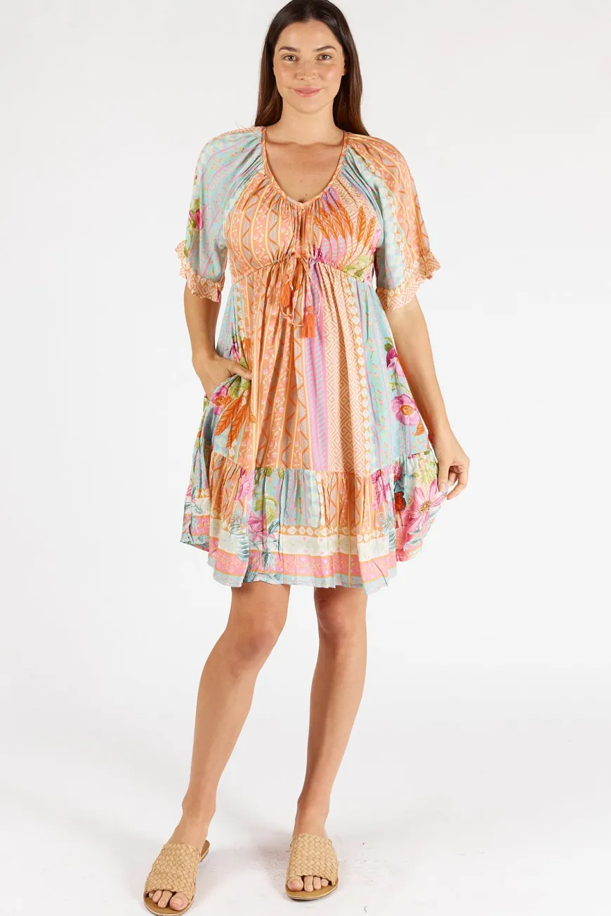 LulaSoul Bahama Tie Dress Coral