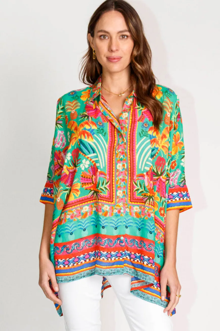 Lulasoul Brasilia Kaftan Shirt Sea